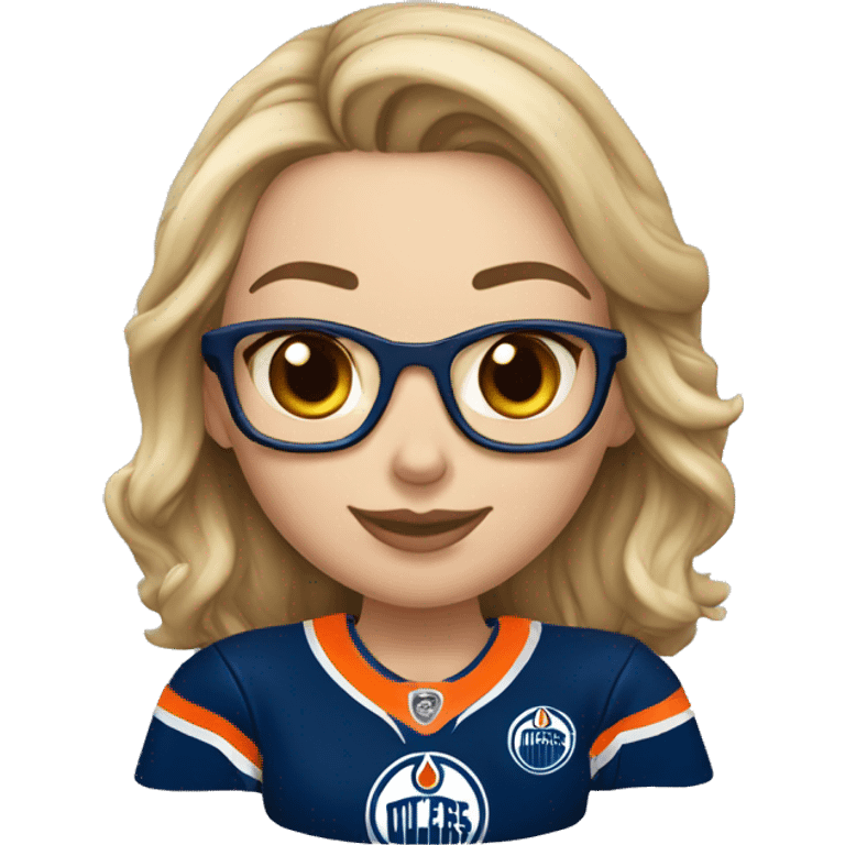 Edmonton oilers nhl female fan emoji