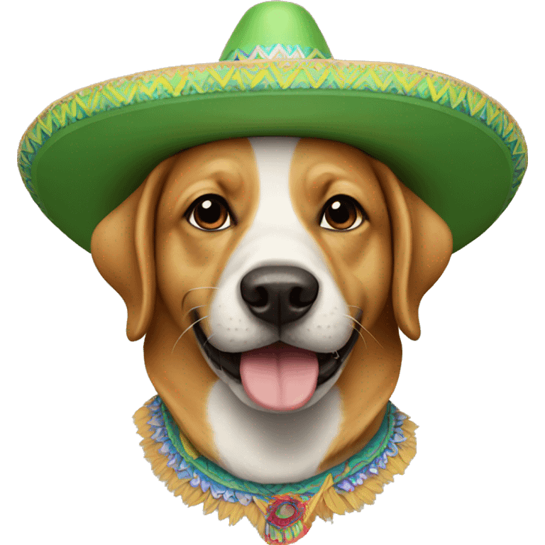 dog wearing a sombrero emoji