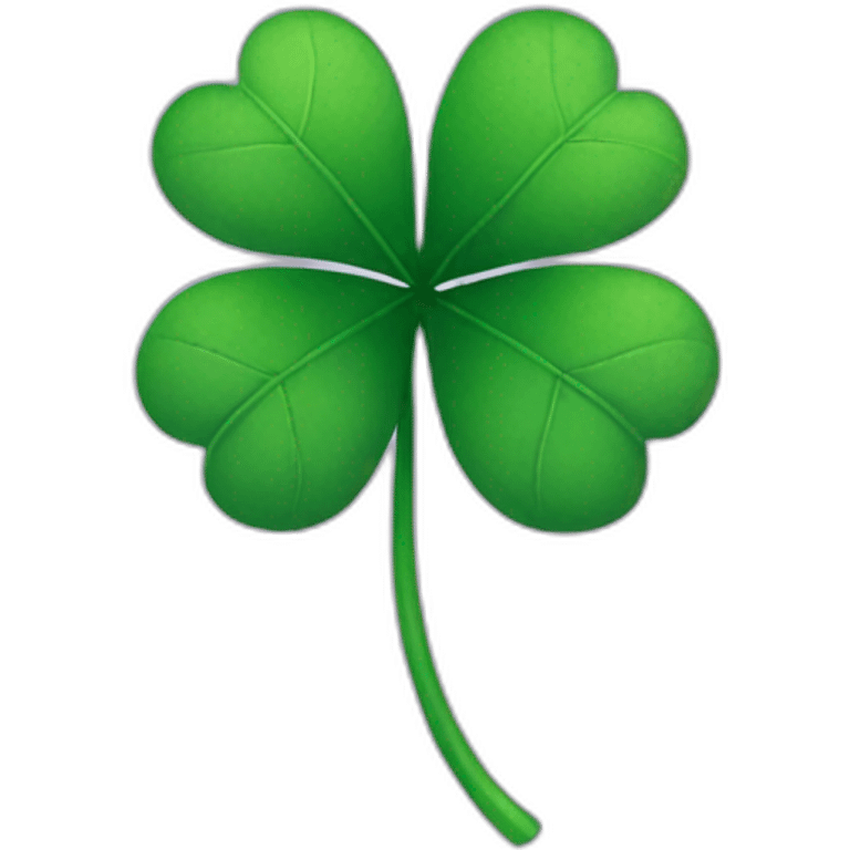 A purple four-leaf clover emoji