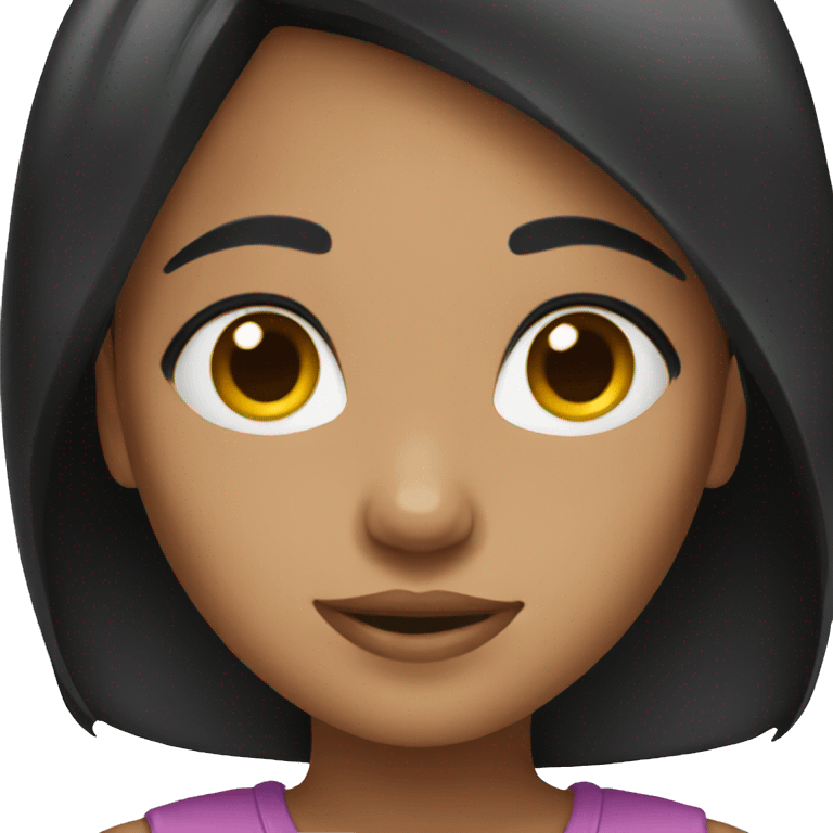 Black hair girl emoji