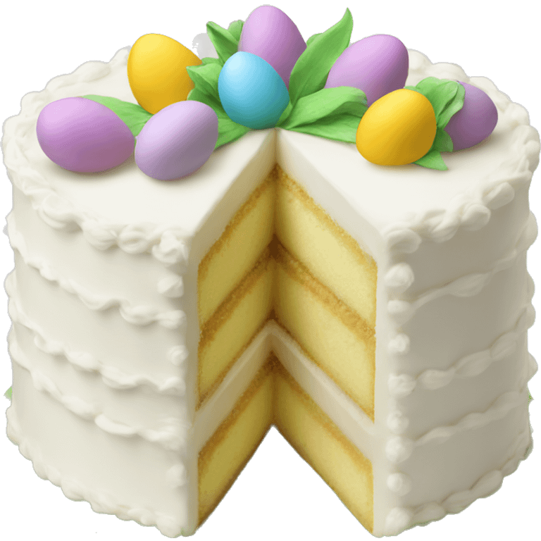 Easter white cake emoji