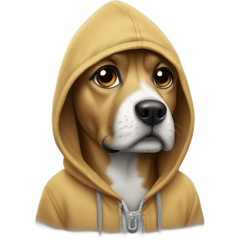 dog wearing hoodie emoji