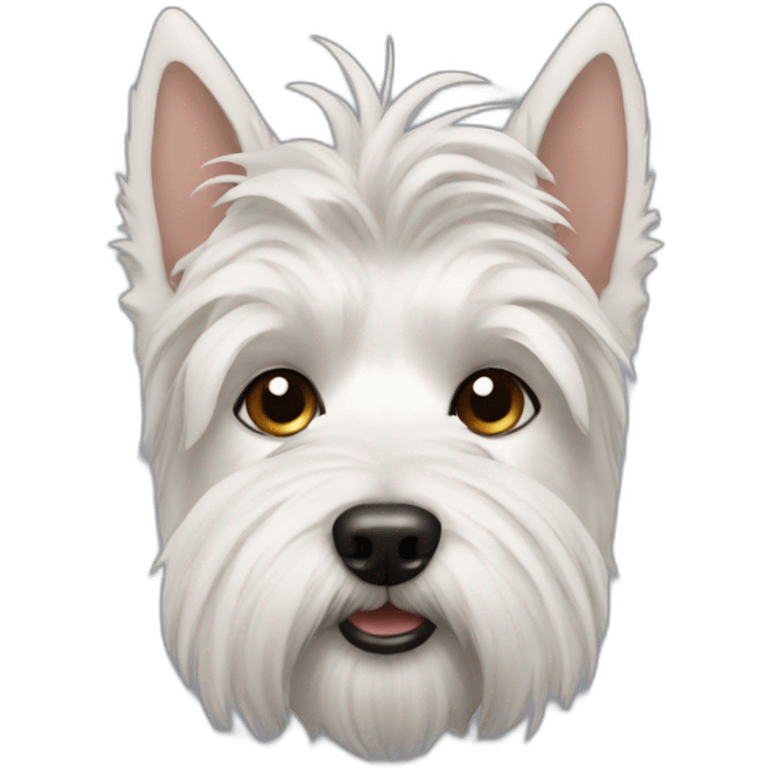 Westie with beard guy emoji