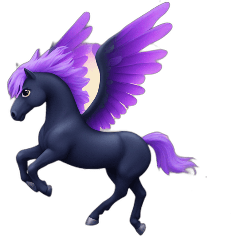 space dark flying horse emoji