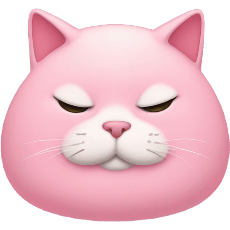 Fat pink cat emoji