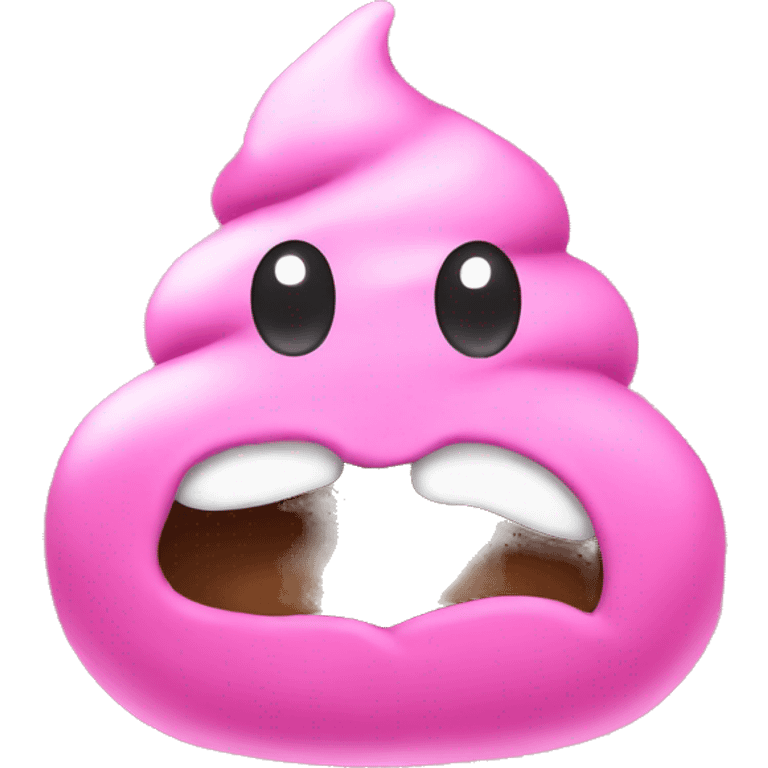 Pink poop emoji  emoji