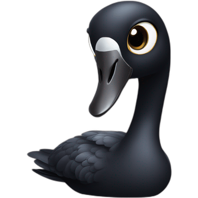 black swan big eyes emoji