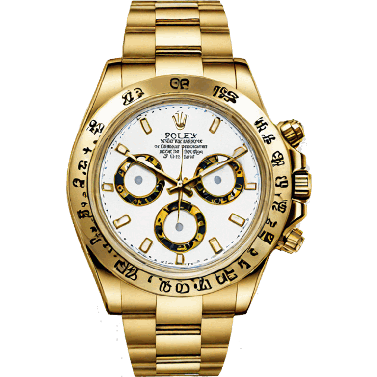 Gold rolex Watch  emoji