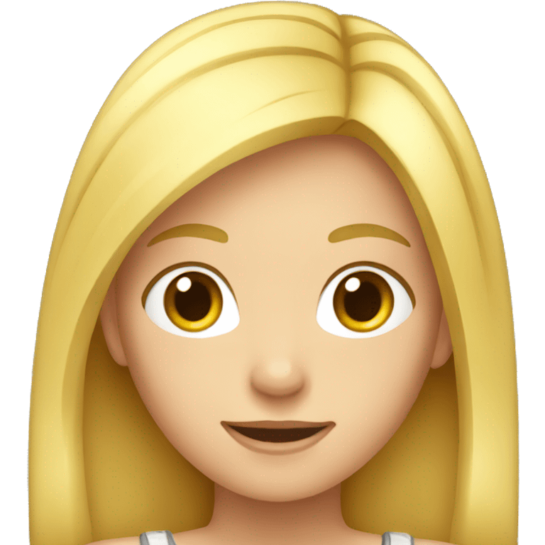 blonde girl victory emoji