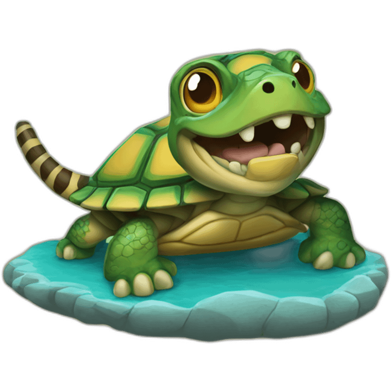 tortuga con un tigre emoji