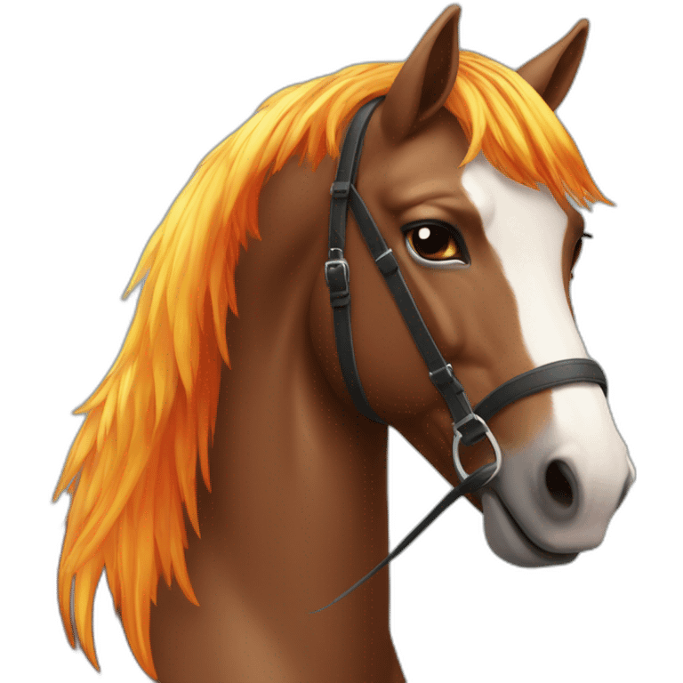 flamant sur poney emoji