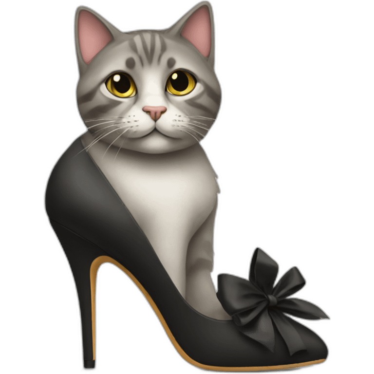 Cat wearing high heels emoji