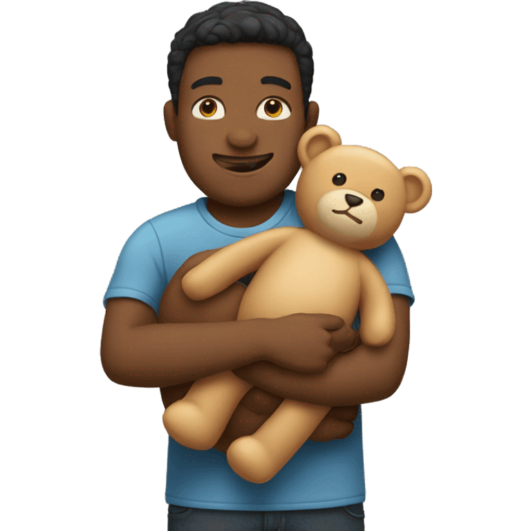 person hugging teddy bear emoji