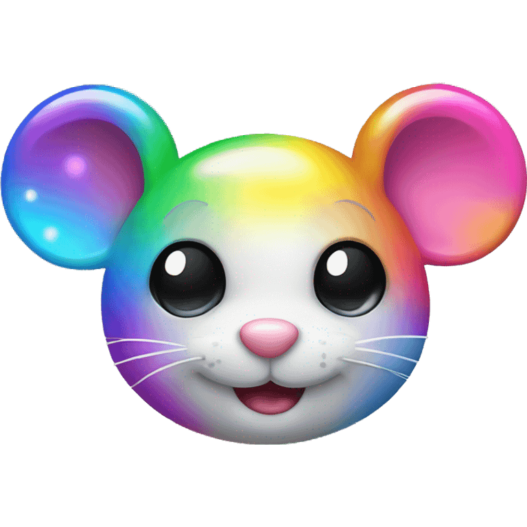 rainbow, sparkle, neon, shimmer, bright, colorful, cute, mouse emoji