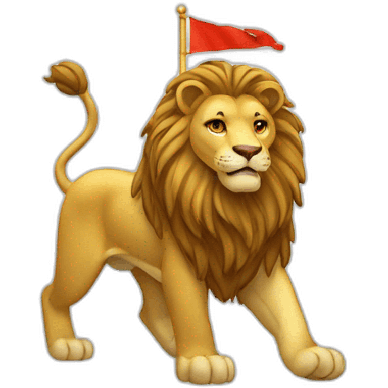 Drapeau lion emoji