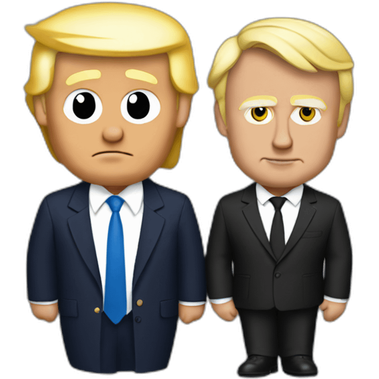 Trump holding Macron emoji