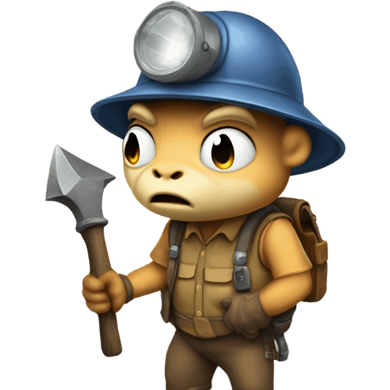 Cave explorer/miner toad from Mario upset emoji