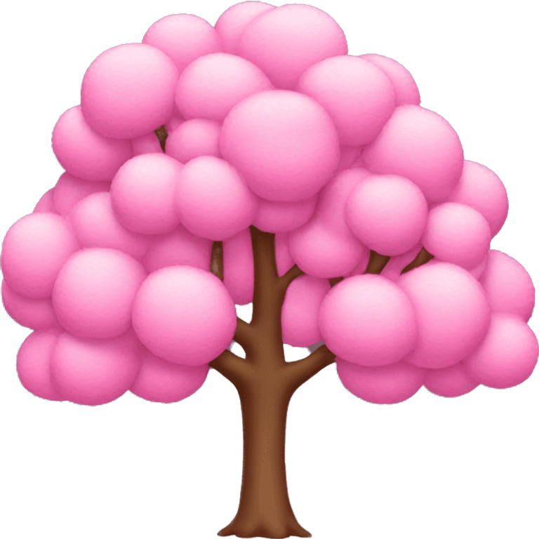 Pink tree with white bow emoji