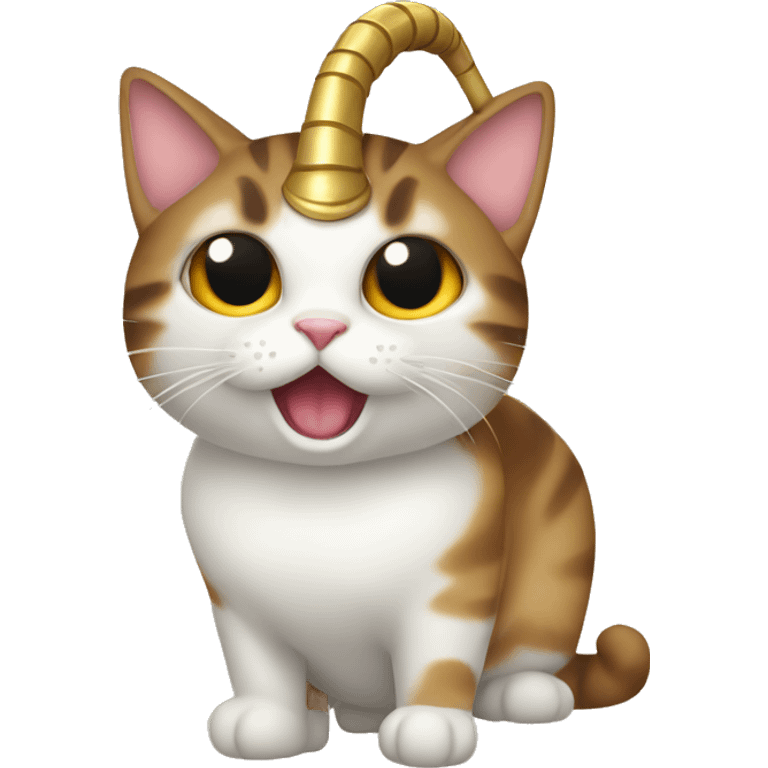 Cat with a horn emoji