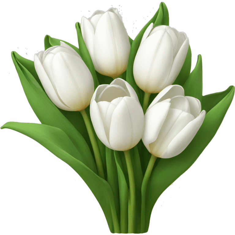 white tulip bouquet  emoji