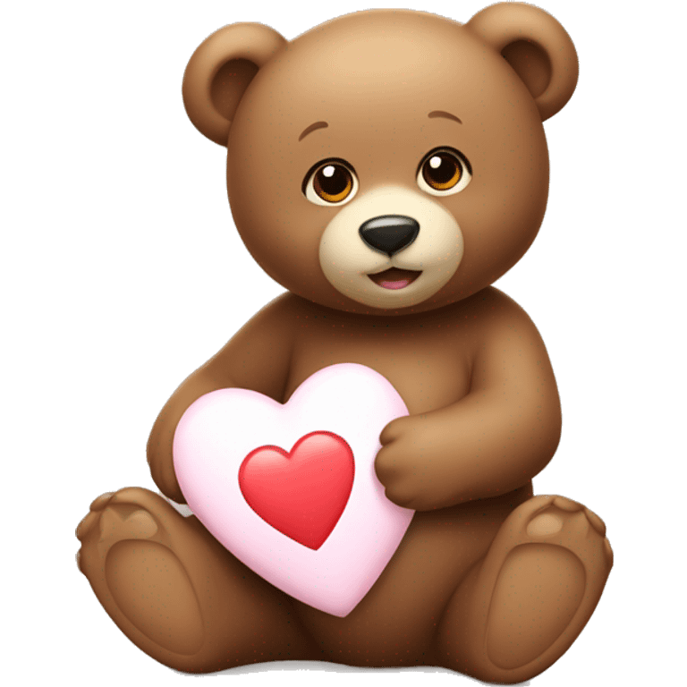 Lovely little bear with heart ￼ emoji