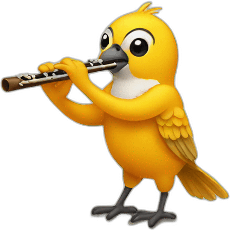 bird playing flute emoji