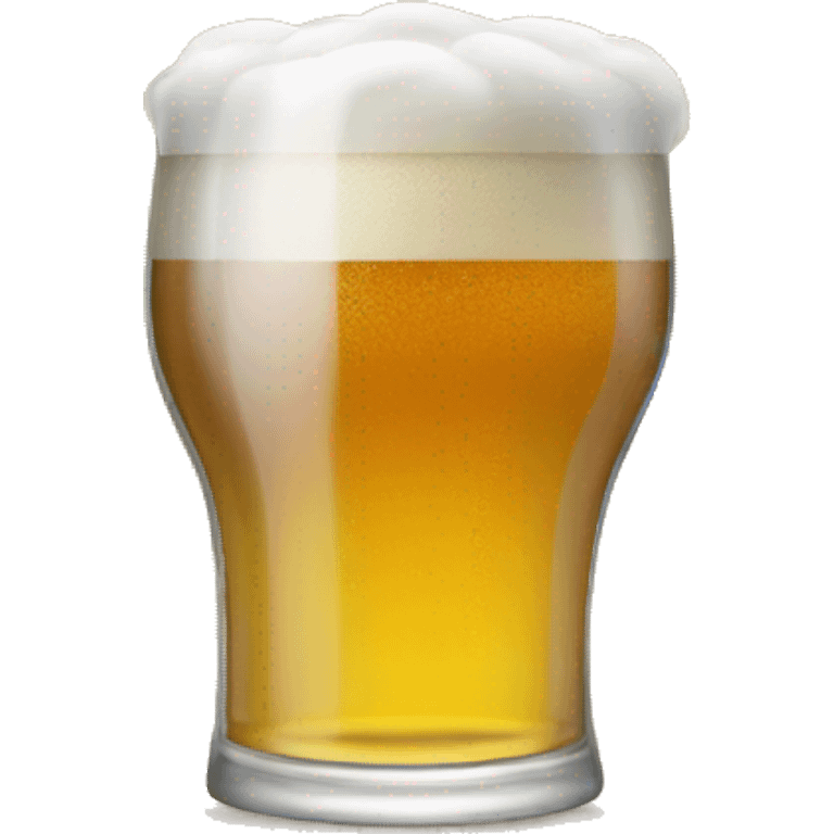 Beer glass half full  emoji