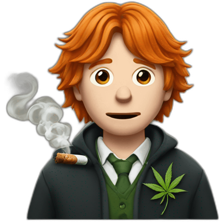 Ron Weasley smoking weed emoji