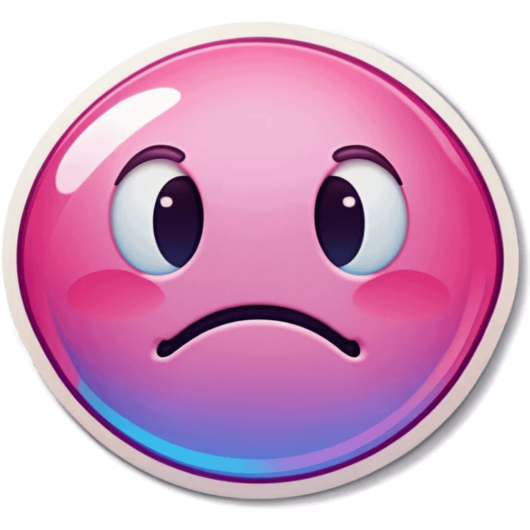 Pink iOS emoji bubble emoji