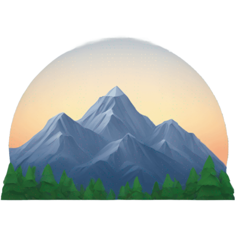 mountains with trees emoji