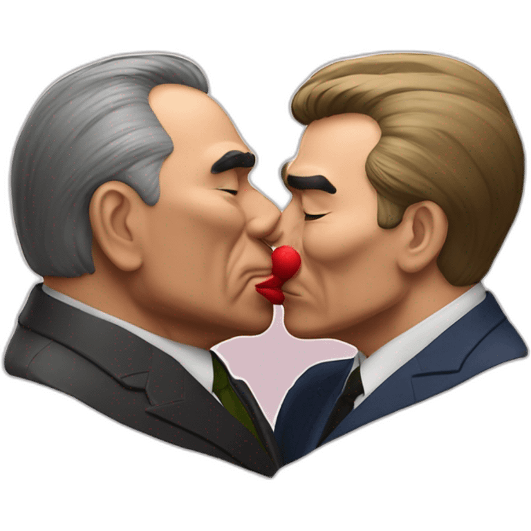 brezhnev kisses spiderman emoji