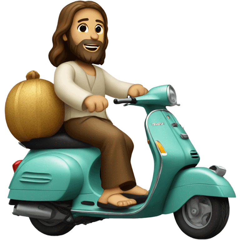 Jesus on a Vespa emoji