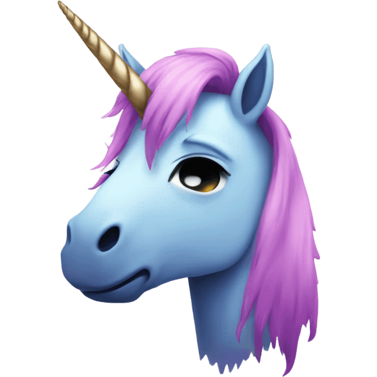 Depressed emo unicorn emoji