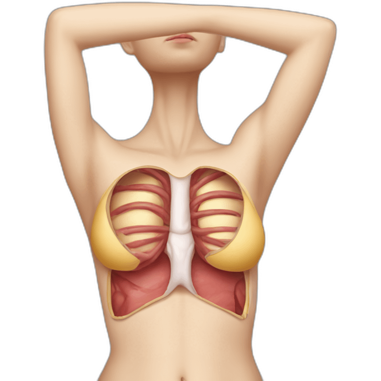 woman's abdomen art school scheme anatomy emoji