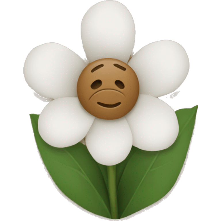 white flowers wrapped in brown paper emoji