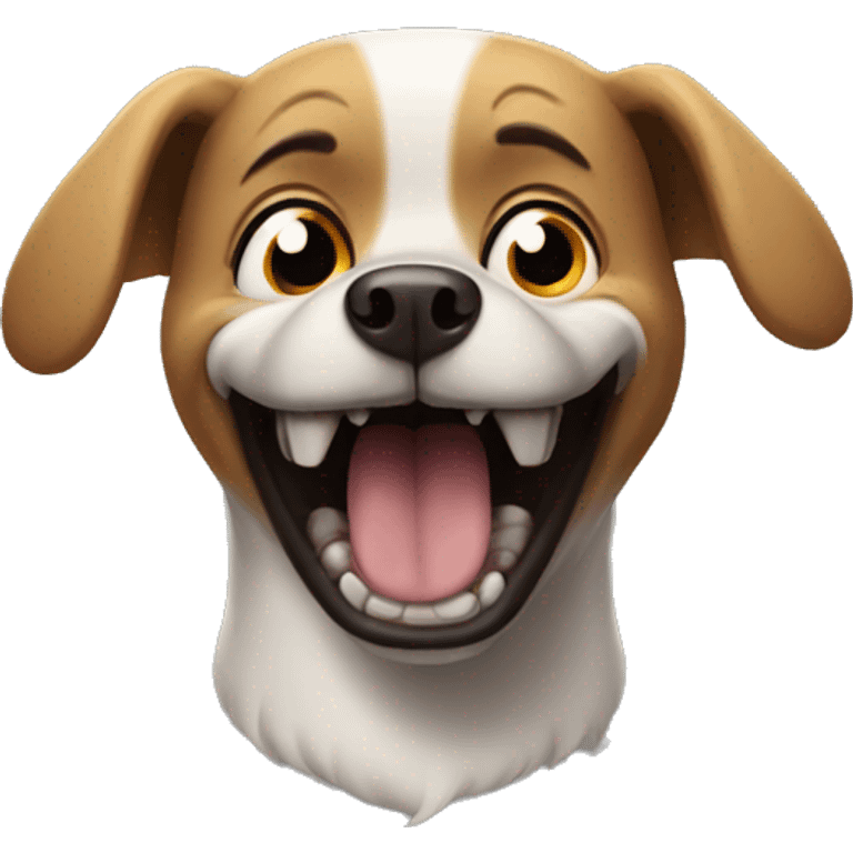 Scary dog smiling emoji