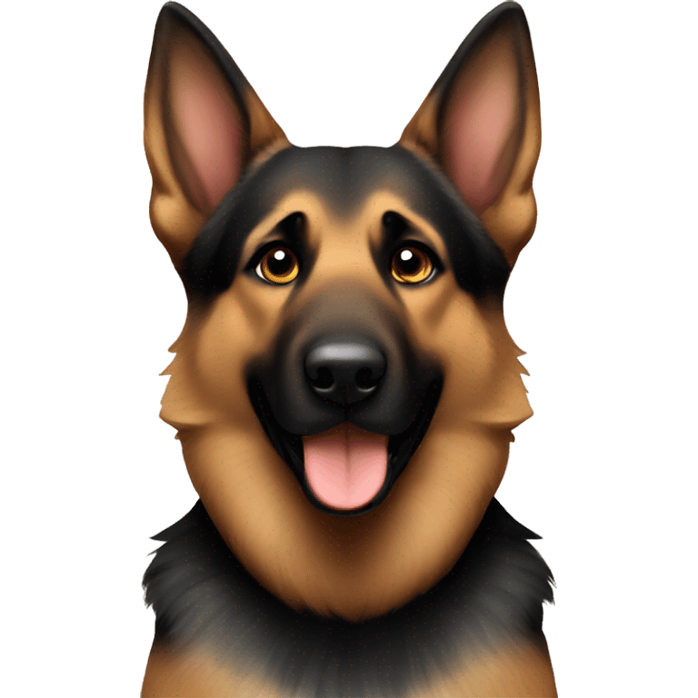 German shepherd black and brown  emoji