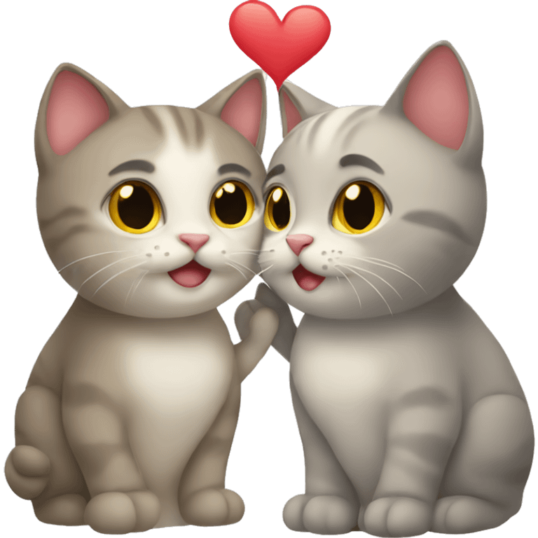 Cats in love emoji