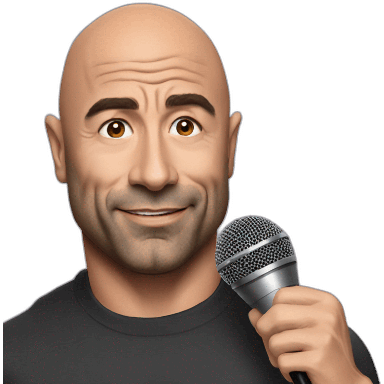 Joe Rogan podcast with a microphone emoji