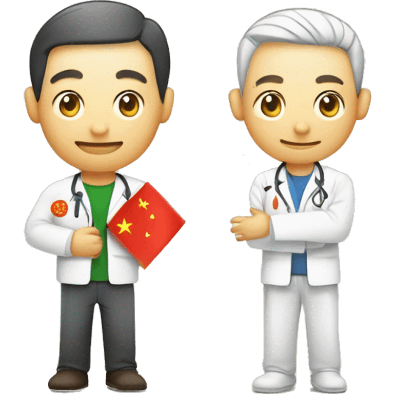 chiropractic and traditional chinese medicine - fusion concept. keep it simple but include both eastern and western health elements emoji