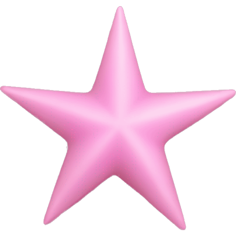 Pink star matte emoji