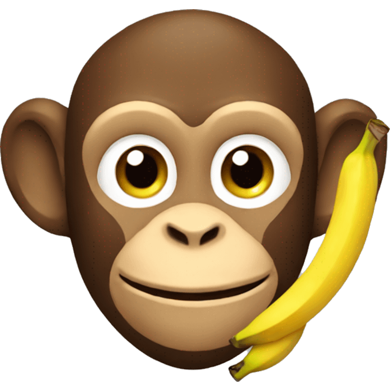 monkey with banana  emoji