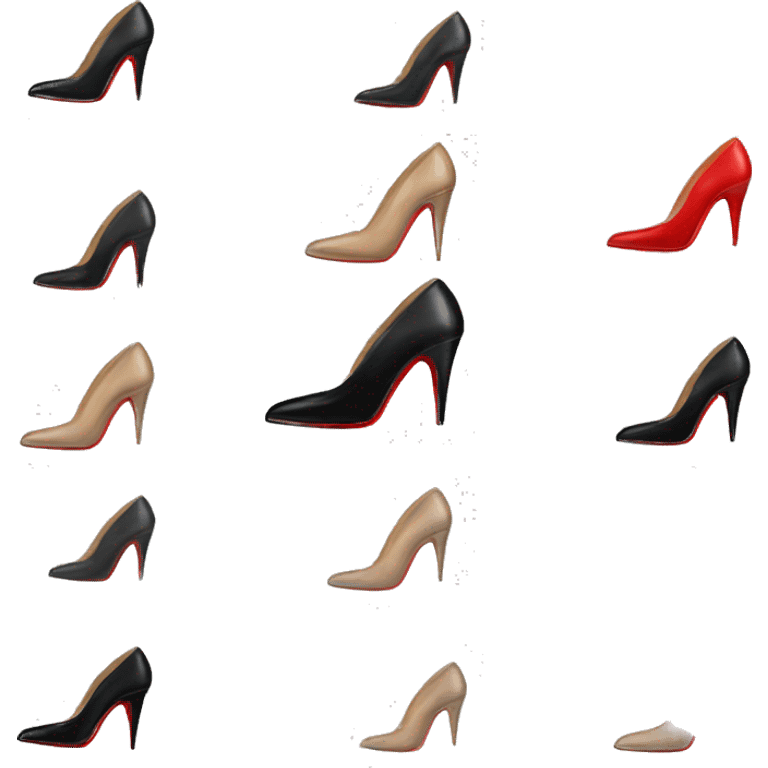 realistic black louboutin heels emoji