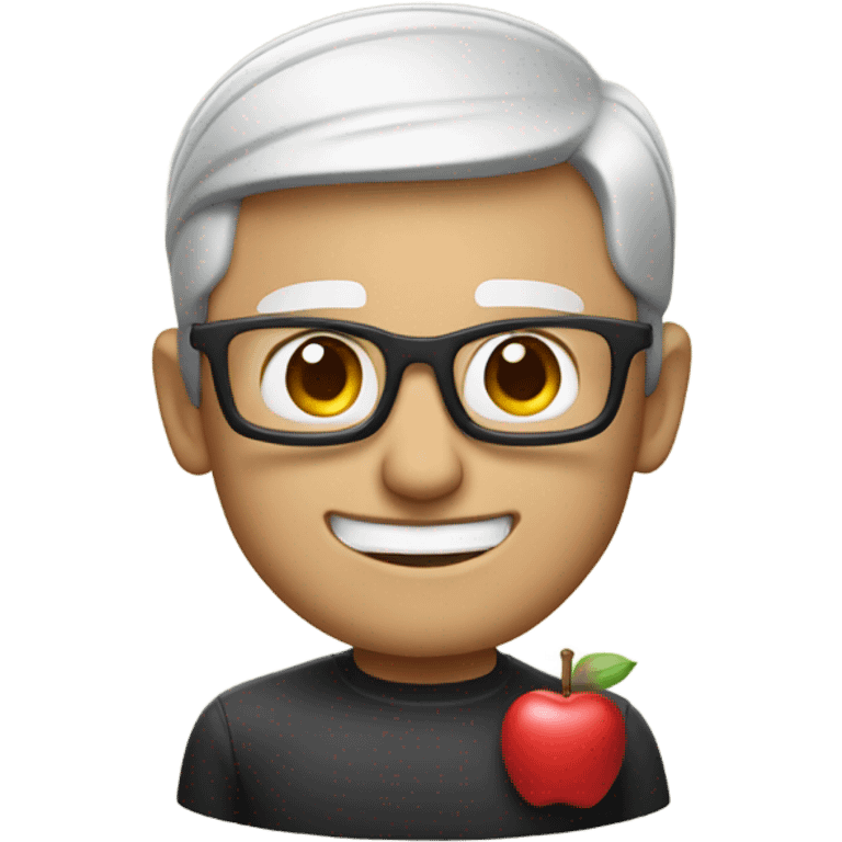 Tim cook with apple emoji