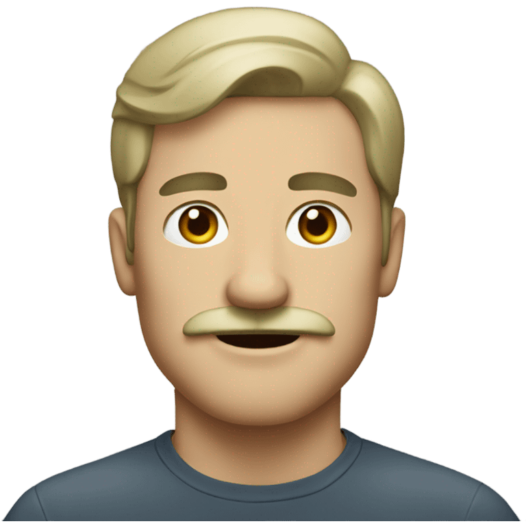 White guy with mustache  emoji