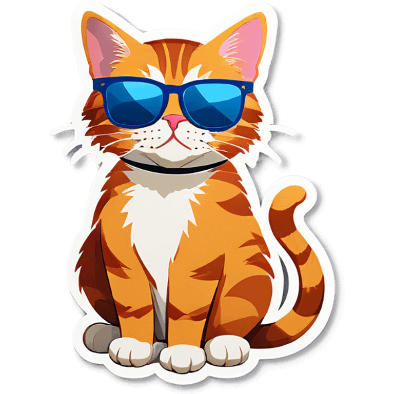 Cat with sunglasses emoji