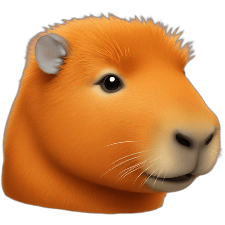 capybara morphed into orange emoji