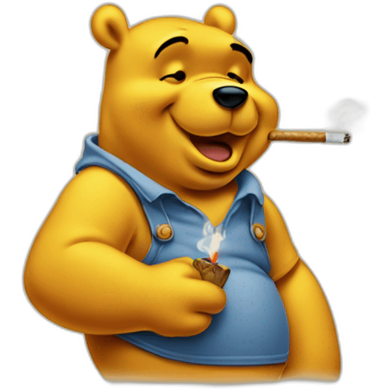 Winnie the pooh smoking emoji