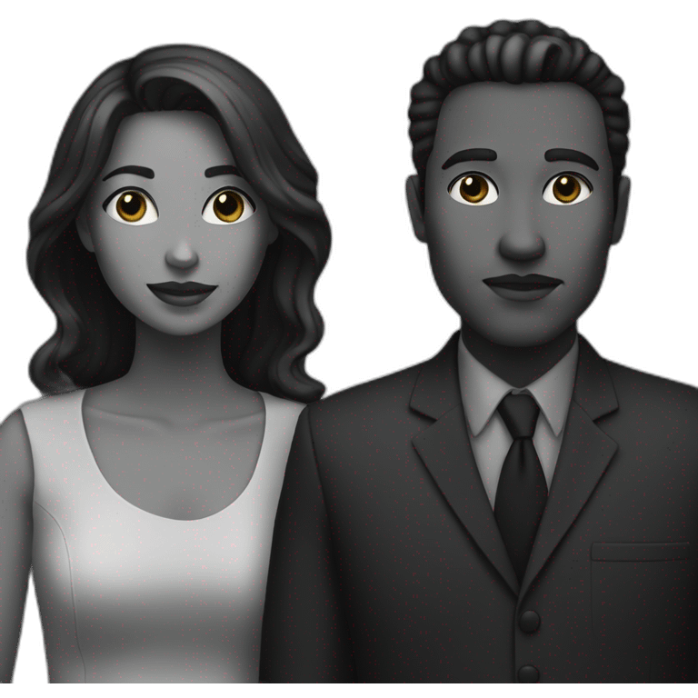 Couple noir emoji