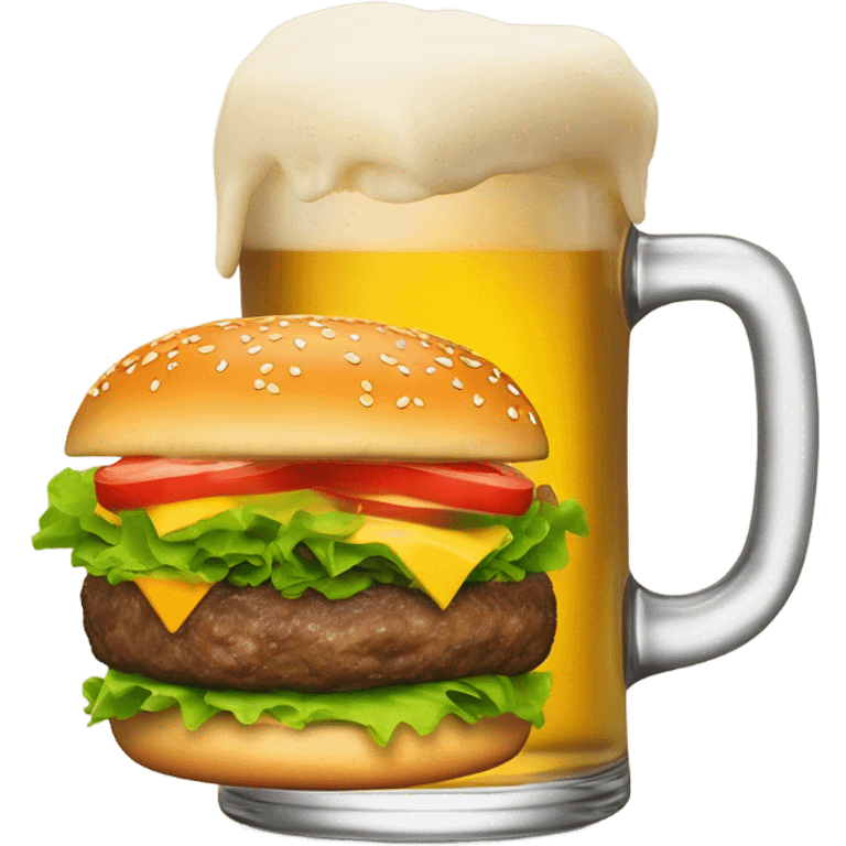 Burger and beer  emoji